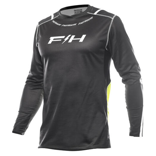 Fasthouse Elrod Nitro Longsleeve Jersey - Black/Neon