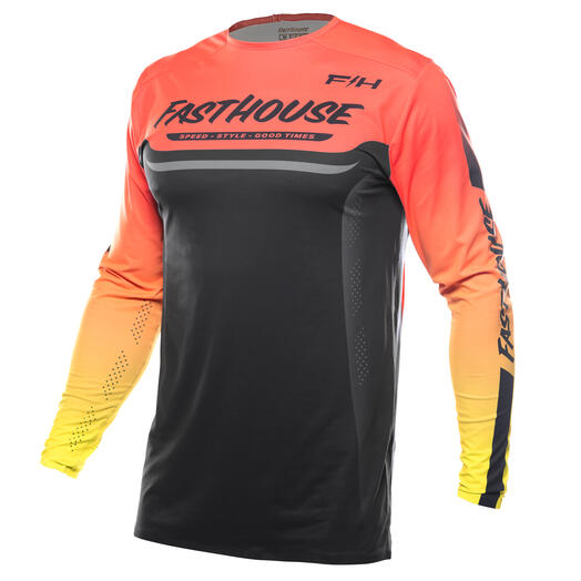 Fasthouse Helix Circuit Jersey - Hyper Coral/Black