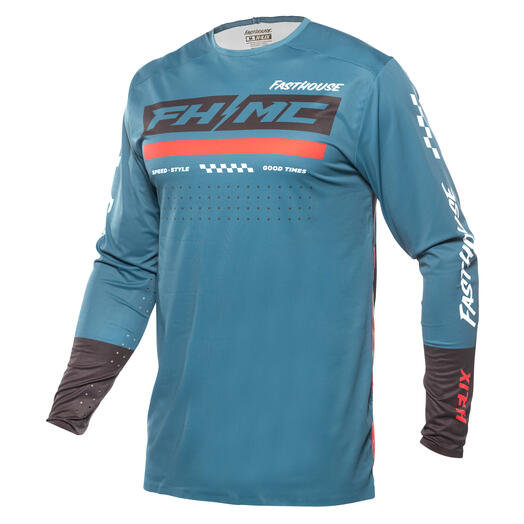 Fasthouse Helx Podm Jersey - Red/Black/Te