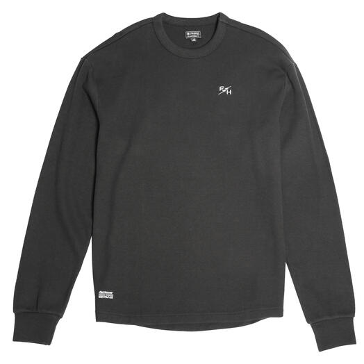 Fasthouse Luther Long Sleeve Thermal Crewneck Long Sleeve Tee - Black
