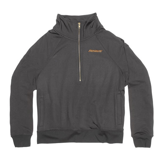 Fasthouse Womens Estrella  Half-Zip Fleece Sweatshirt - Black