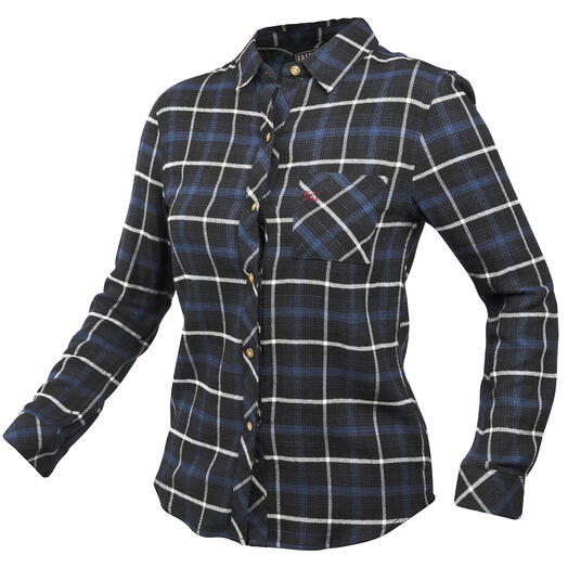 Fasthouse Honey Flannel Long Sleeve Shirt - Blue/Black