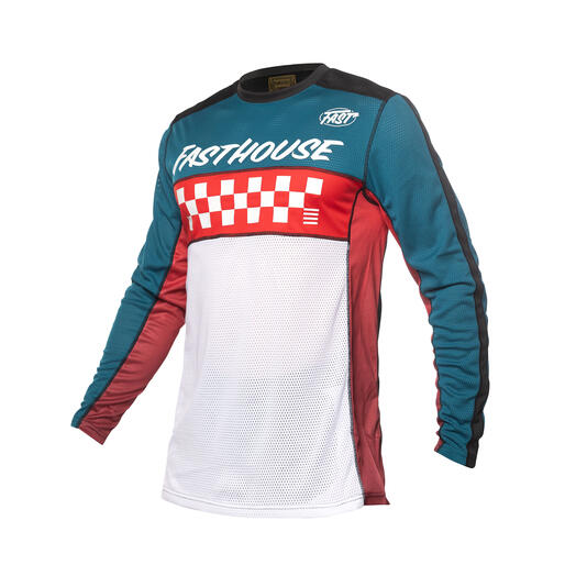 Fasthouse Youth Grindhouse Waypoint Jersey - Mint/White