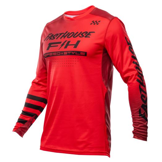 Fasthouse Elrod Ether Jersey - Red/Red