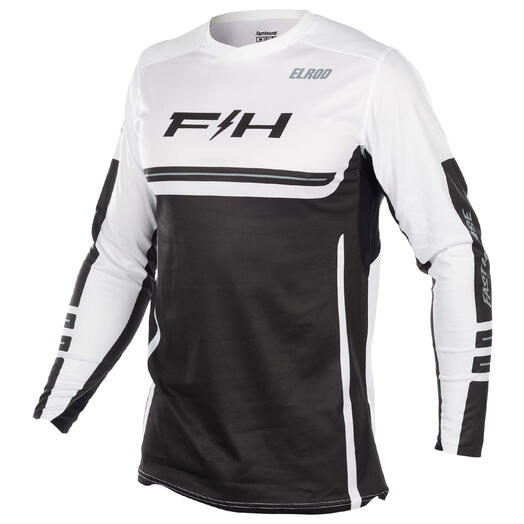 Fasthouse Elrod React Longsleeve Jersey - White/Black