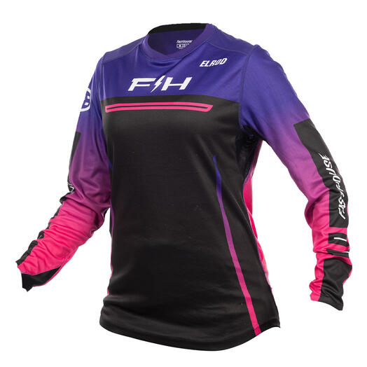 Fasthouse Womens Elrod React Jersey - Fuchsia/Purple