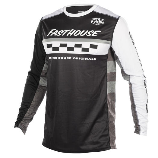 Fasthouse Grindhouse Atomic Longsleeve Jersey - Black/Grey