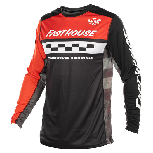 Fasthouse Grindhouse Atomic Longsleeve Jersey - Racing Red/Black
