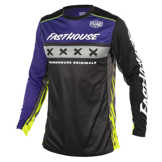 Fasthouse Grindhouse Grimm Longsleeve Jersey - Purple/Black