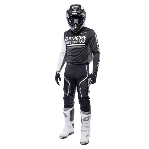 Fasthouse Racing Grindhouse Hudson  MX Gear Set - BLACK WHITE