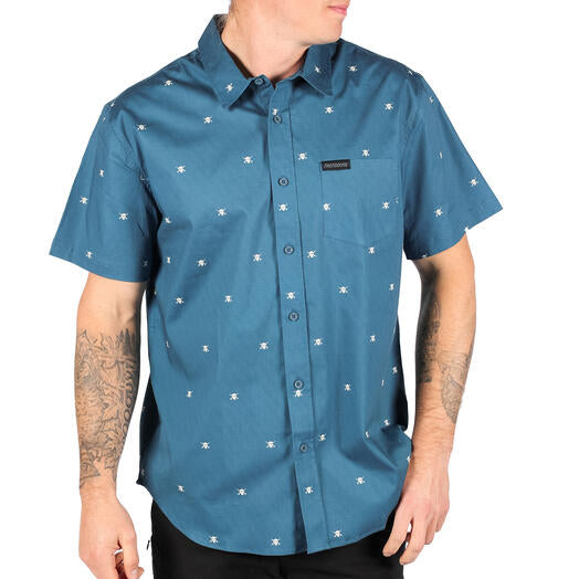 Fasthouse Jasper Button Up Shirt - Vintage Blue