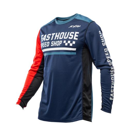 Fasthouse Youth Grindhouse Hudson Jersey - Blue/Red