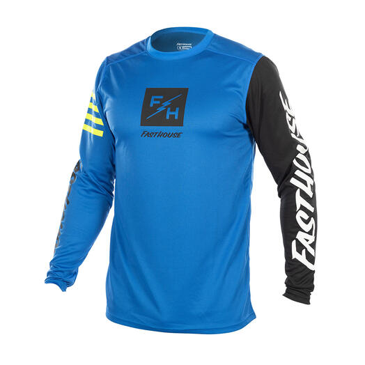 Fasthouse Youth Carbon Echo Longsleeve Jersey - Blue