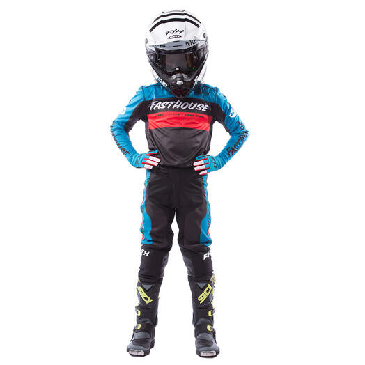 Fasthouse Racing Grindhouse Pro Daytona MX Gear Set - Black/Flo Green