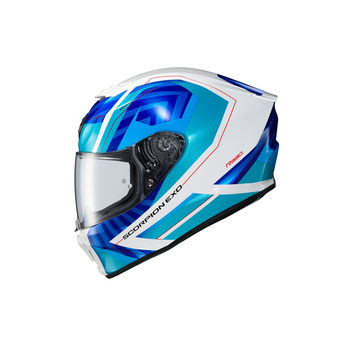 Scorpion EXO-R330 Iron Helmet - White/Blue/Red