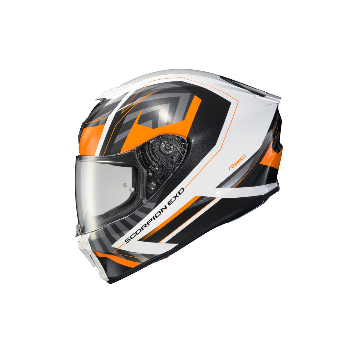 Scorpion EXO-R330 Iron Helmet - White/Grey/Orange