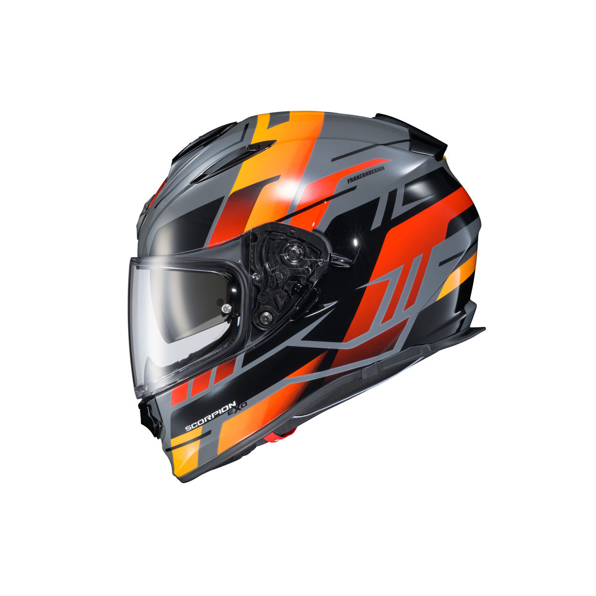 Scorpion EXO Ryzer Adrenaline Helmet - Cement/Black/Or