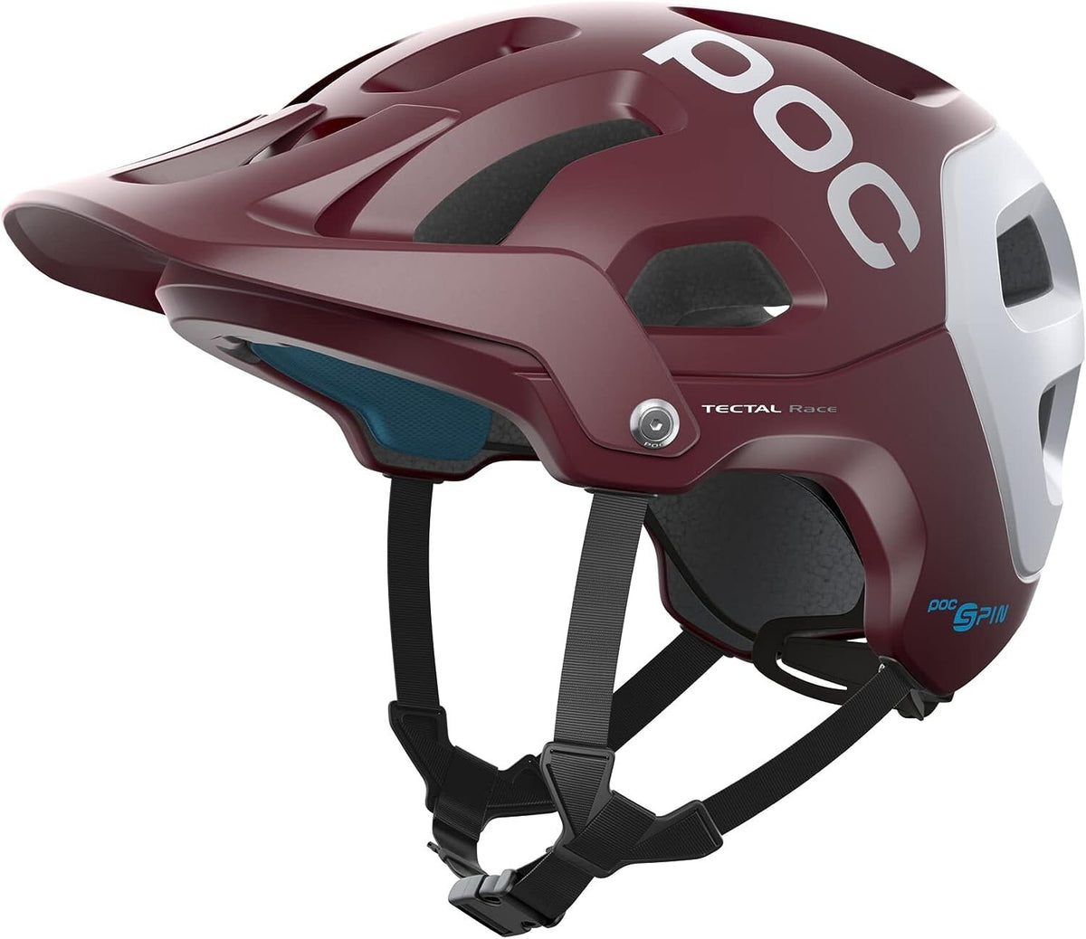 POC Tectal Race Spin MTB Bicycle Helmet CLOSEOUT - Red/Hydrogen White
