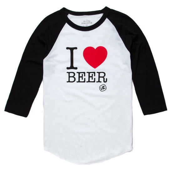 VonZipper "I Love Beer" 3/4 Baseball Tee CLOSEOUT