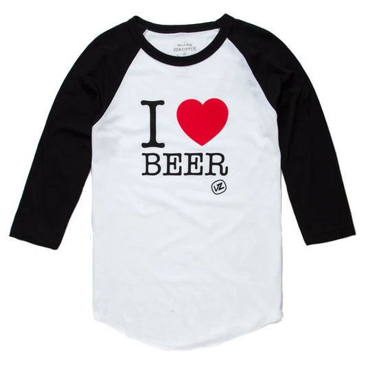 VonZipper "I Love Beer" 3/4 Baseball Tee CLOSEOUT