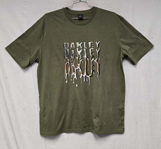 Oakley Graphic Liquid Gold Tee - Army Green