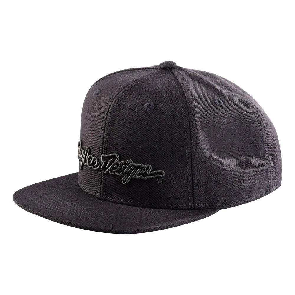 Troy Lee Designs Signature Snapback Hat - Dark Grey/Charcoal