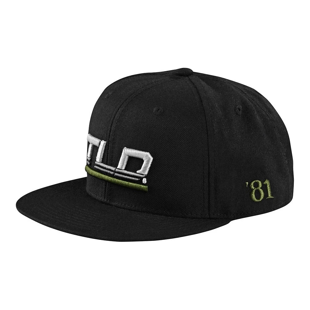 Troy Lee Designs Speed Flat Bill Snapback Hat - Black