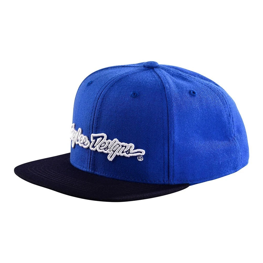 Troy Lee Designs Signature Snapback Hat - Blue/White