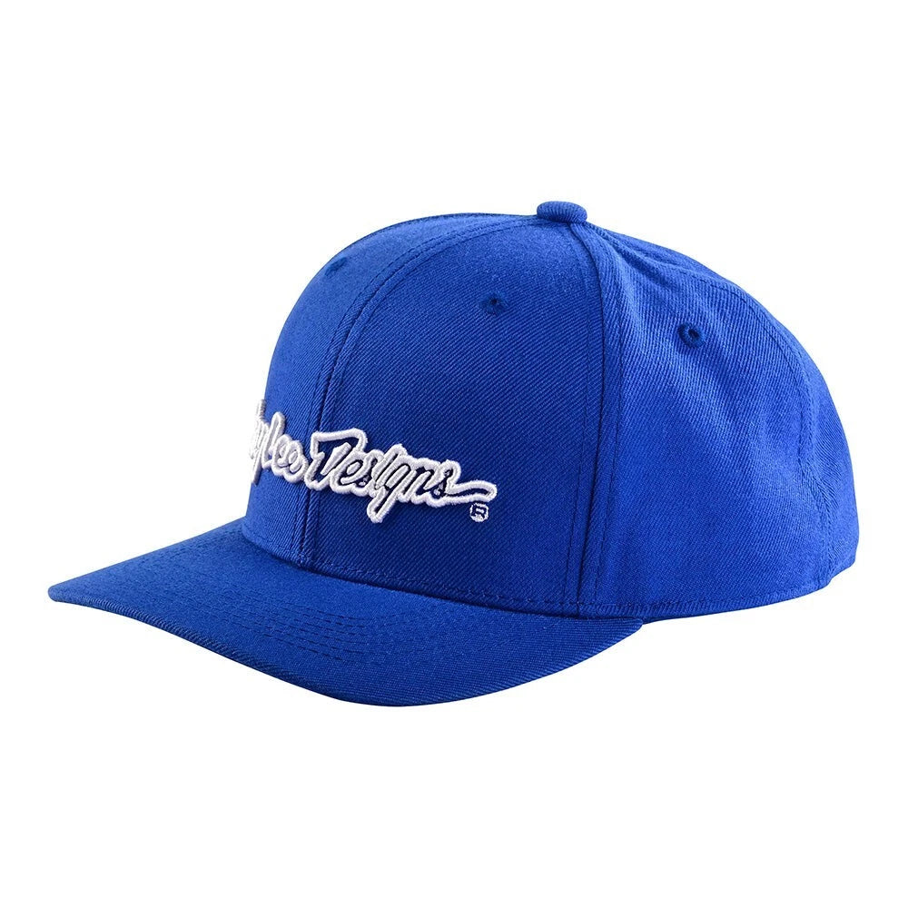Troy Lee Designs Curved Snapback Hat - Blue/White