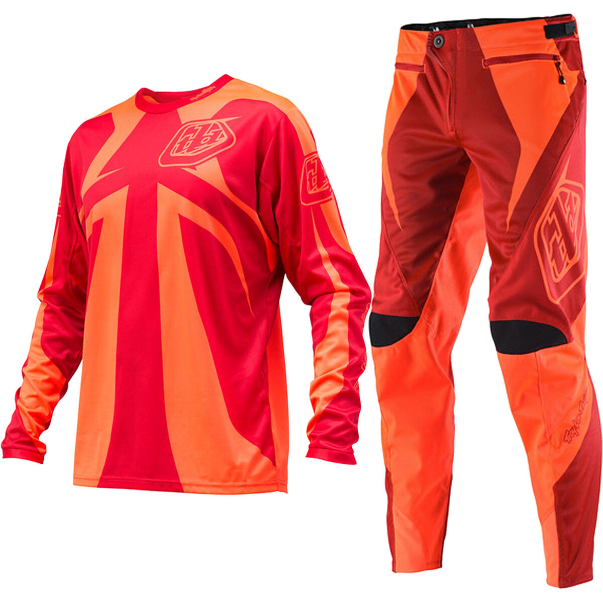 Troy Lee Designs Sprint Rocket Jersey & Pant Combo Set Red/Orange