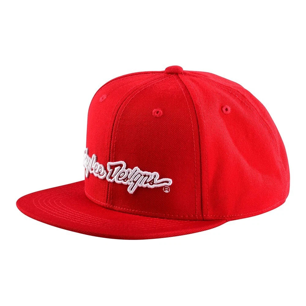 Troy Lee Designs Signature Snapback Hat - Red/White