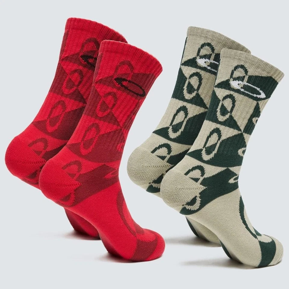 Oakley Mens Evrywhre Crew Socks 2-Pack