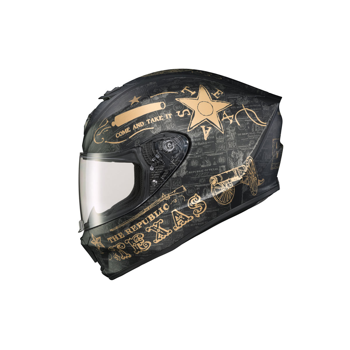 Scorpion EXO-R420 Full Face Helmet Lone Star Black/Gold 3X Scorpion EXO-R420 Full Face Helmet Lone Star Black/Gold 3X