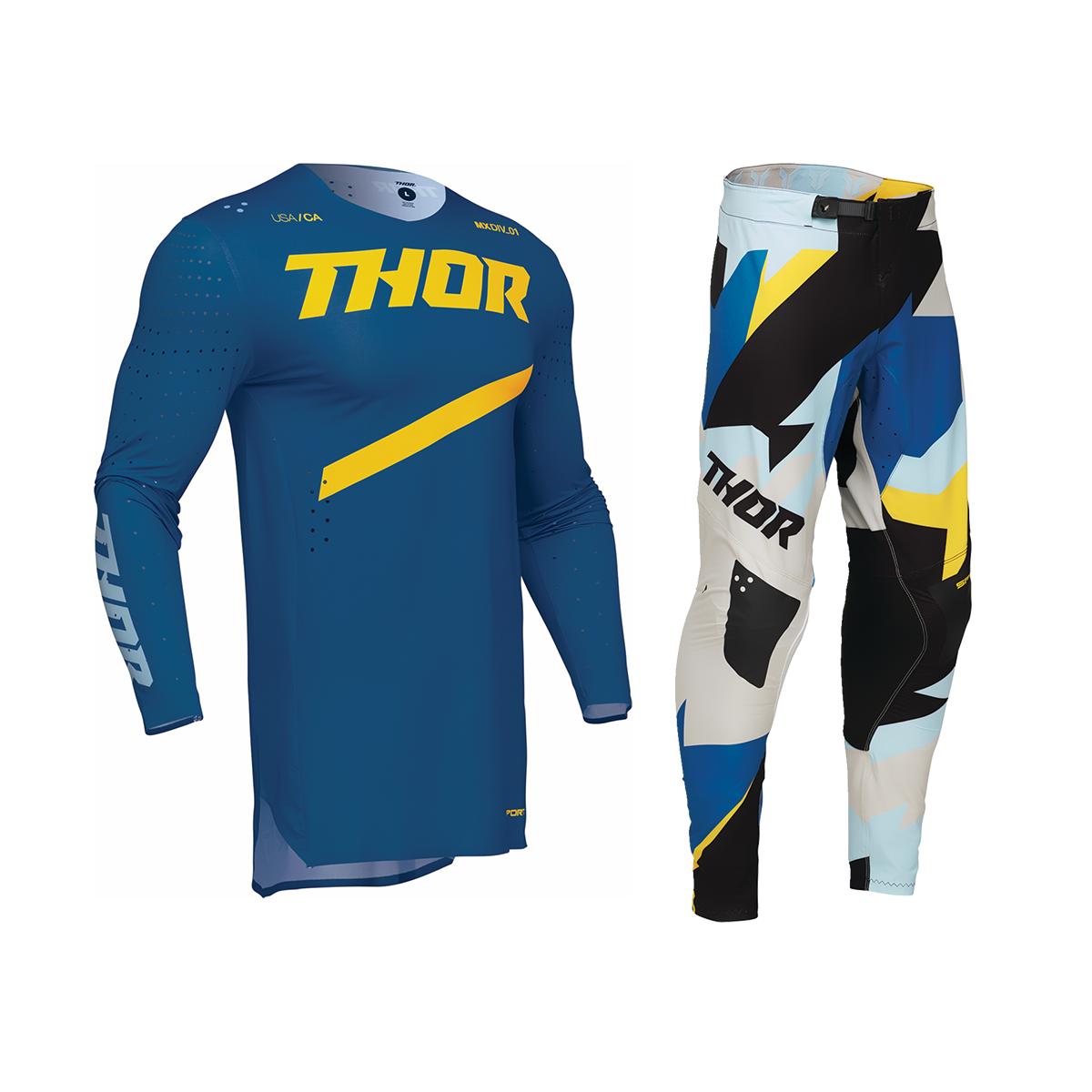 Thor Sportmode Brave Gear Set / Jersey Pant combo - Blue