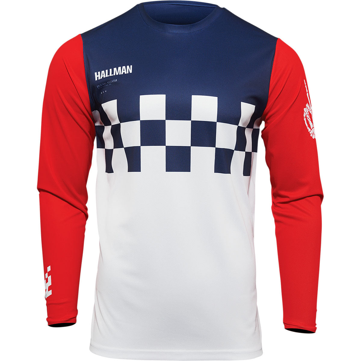 Thor Hallman Differ Cheq Jersey - White/Red/Blue