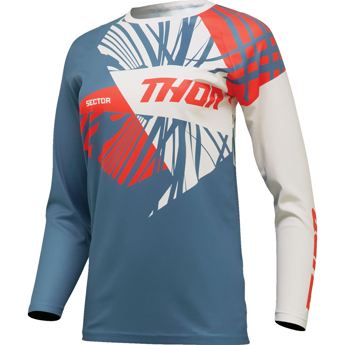 Thor Womens Sector Split Jersey - Blue Steel/Vintage White