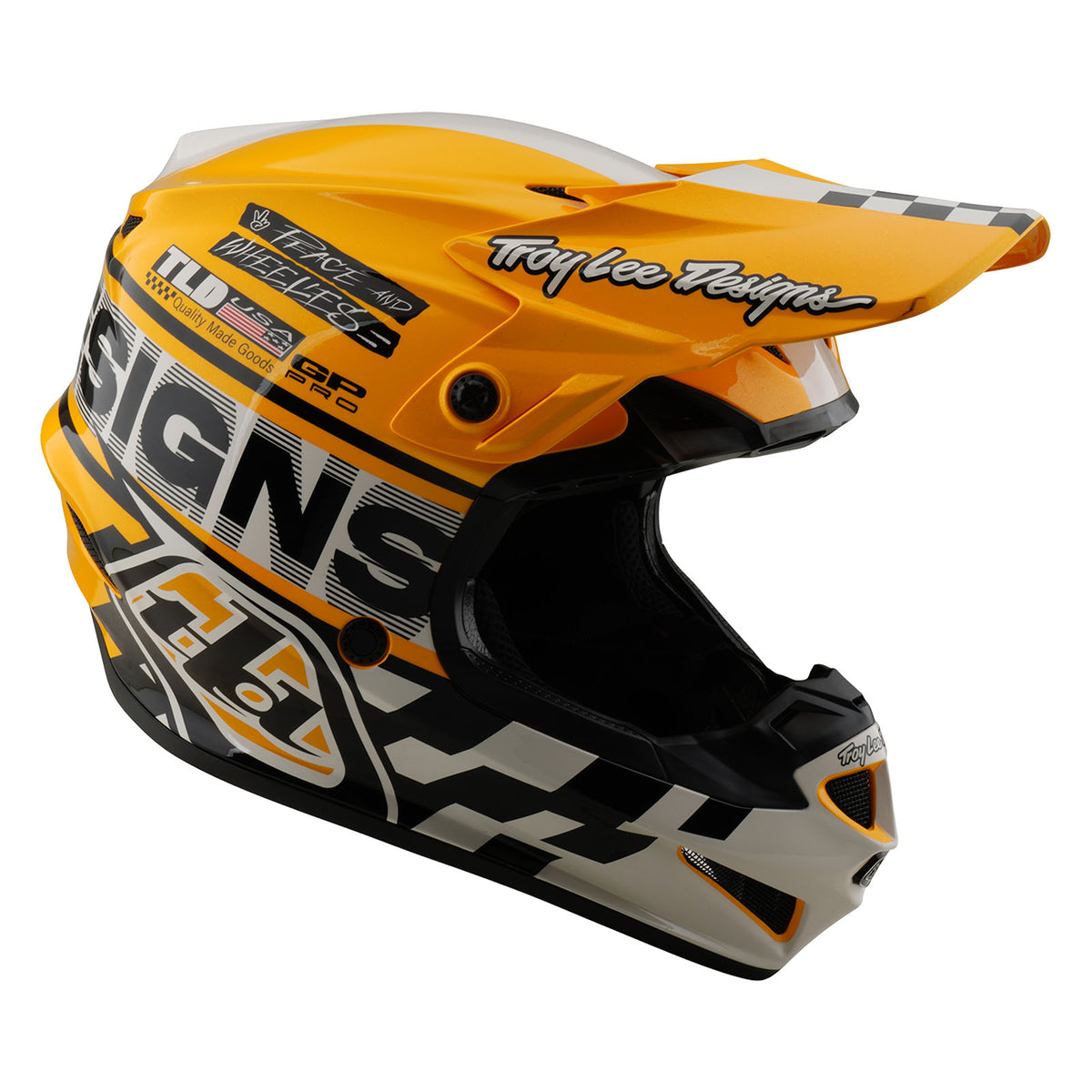 Troy Lee Designs Gp Pro Helmet W/Mips - Fifty-50 - White / Gold
