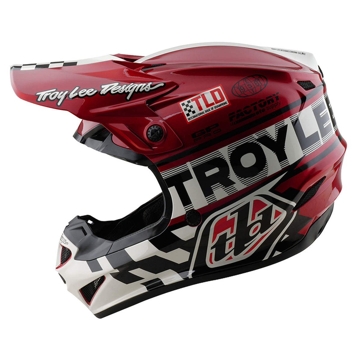 Troy Lee Designs GP Pro Helmet W/ MIPS - Fifty-50 - White / Red