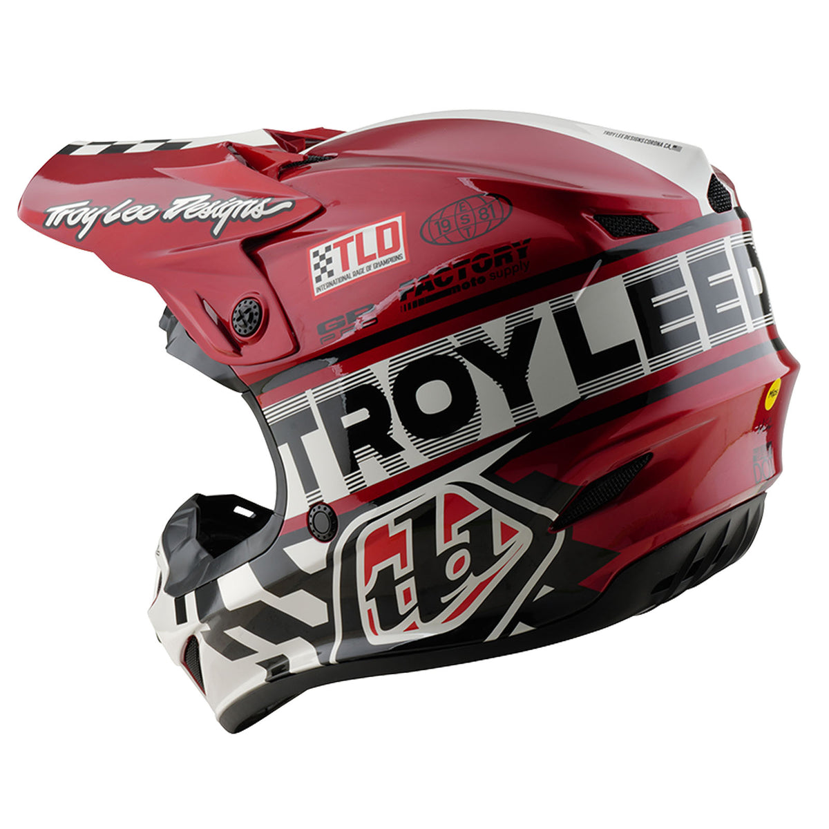 Troy Lee Designs Gp Pro Helmet W/Mips - Fifty-50 - White / Red