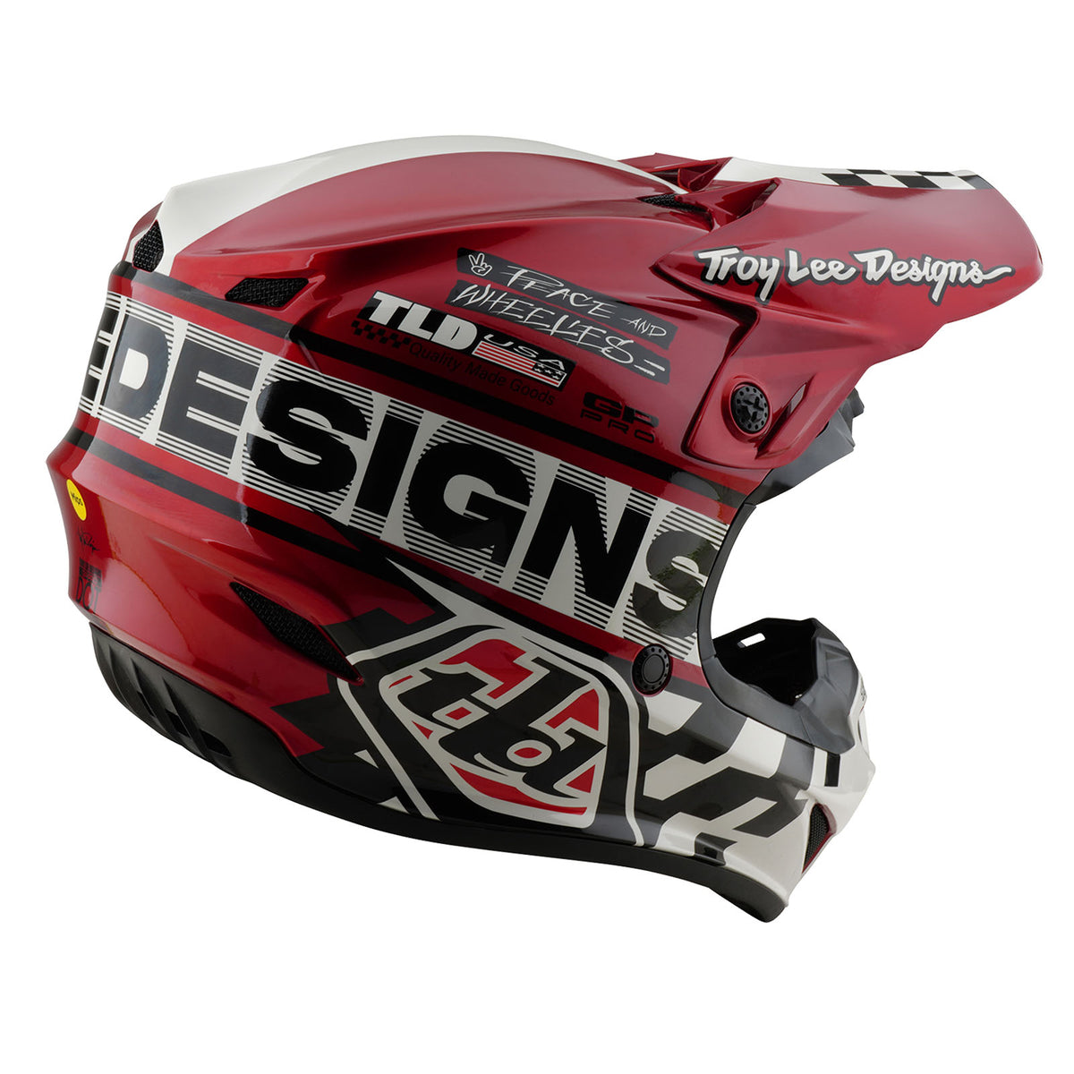 Troy Lee Designs Gp Pro Helmet W/Mips - Fifty-50 - White / Red