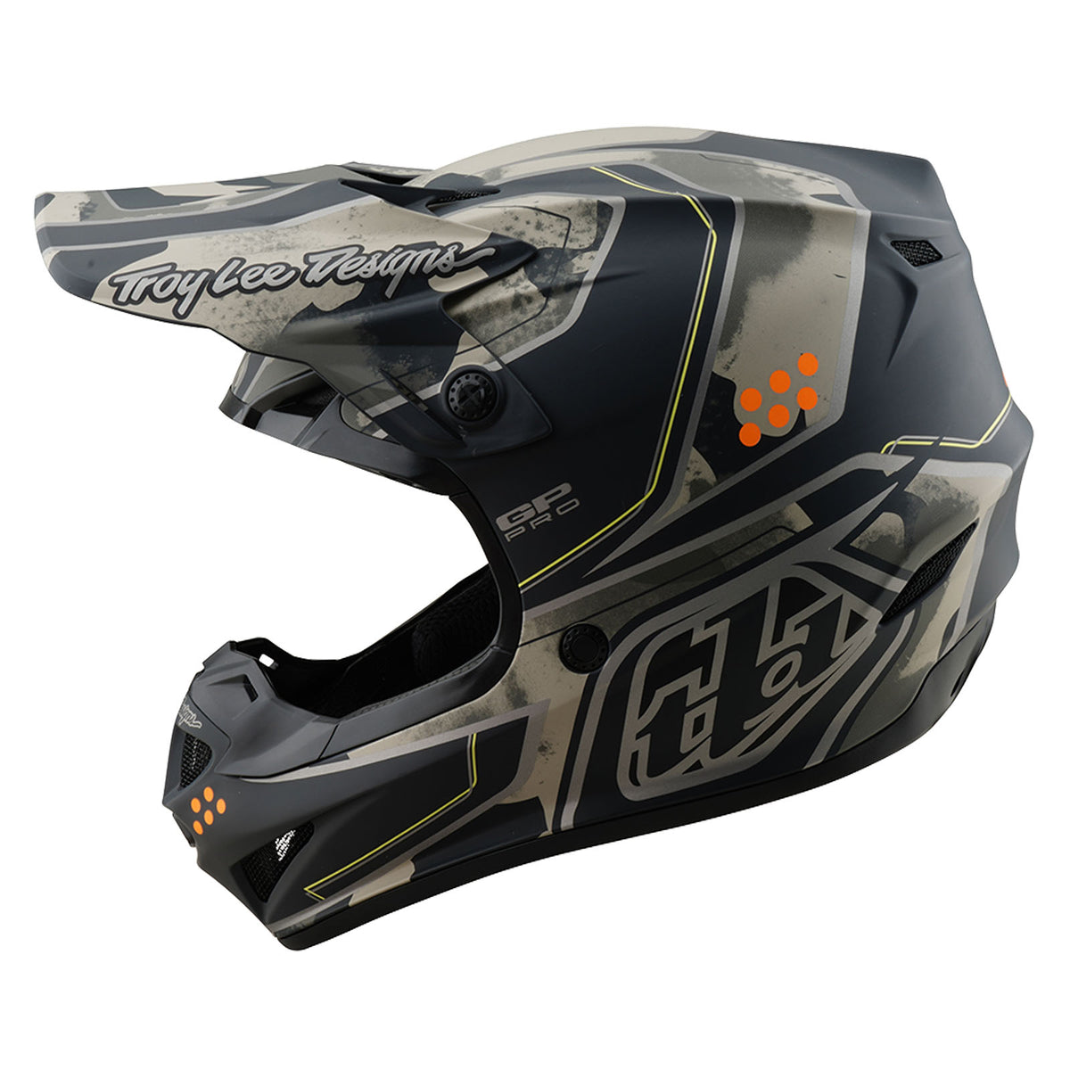 Troy Lee Designs GP Pro Helmet W/ MIPS - Trooper - Black / Caper