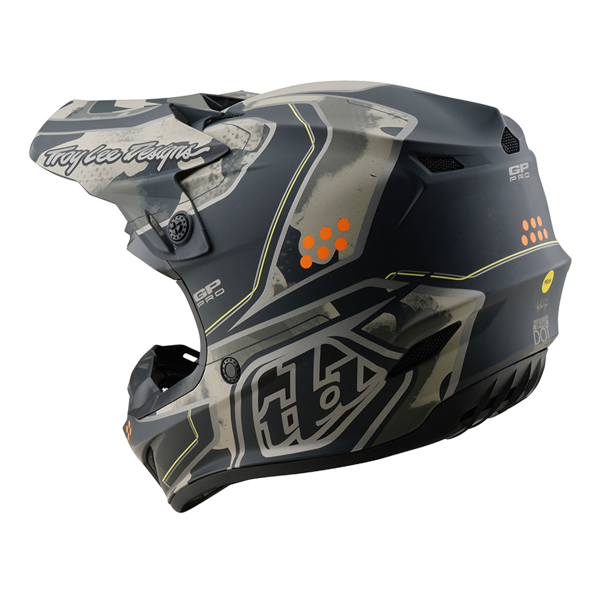 Troy Lee Designs Gp Pro Helmet W/Mips - Trooper - Black / Caper