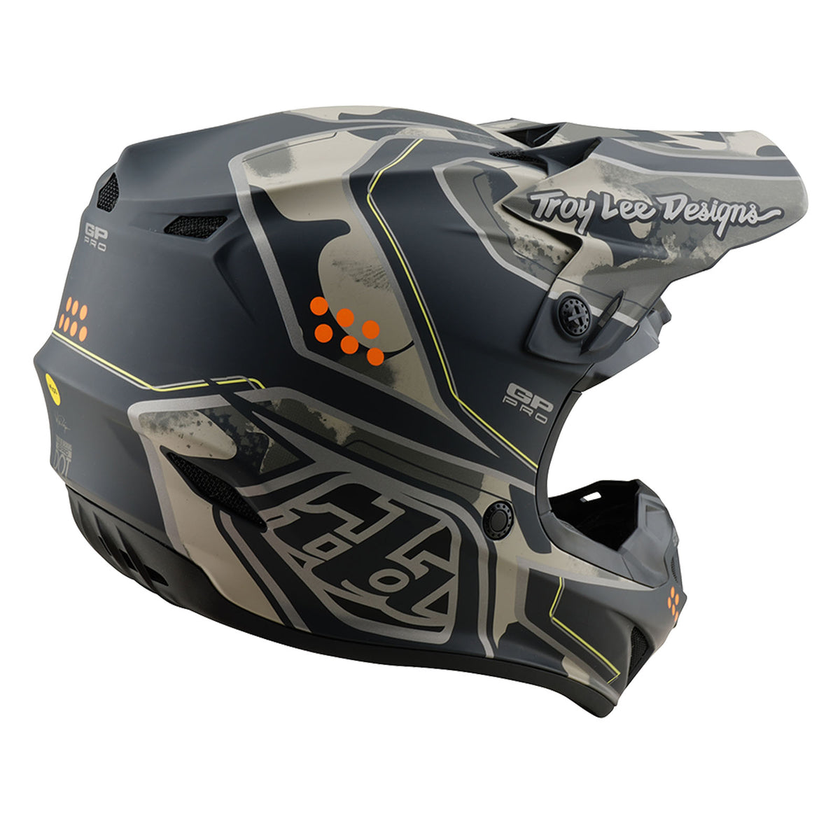 Troy Lee Designs Gp Pro Helmet W/Mips - Trooper - Black / Caper