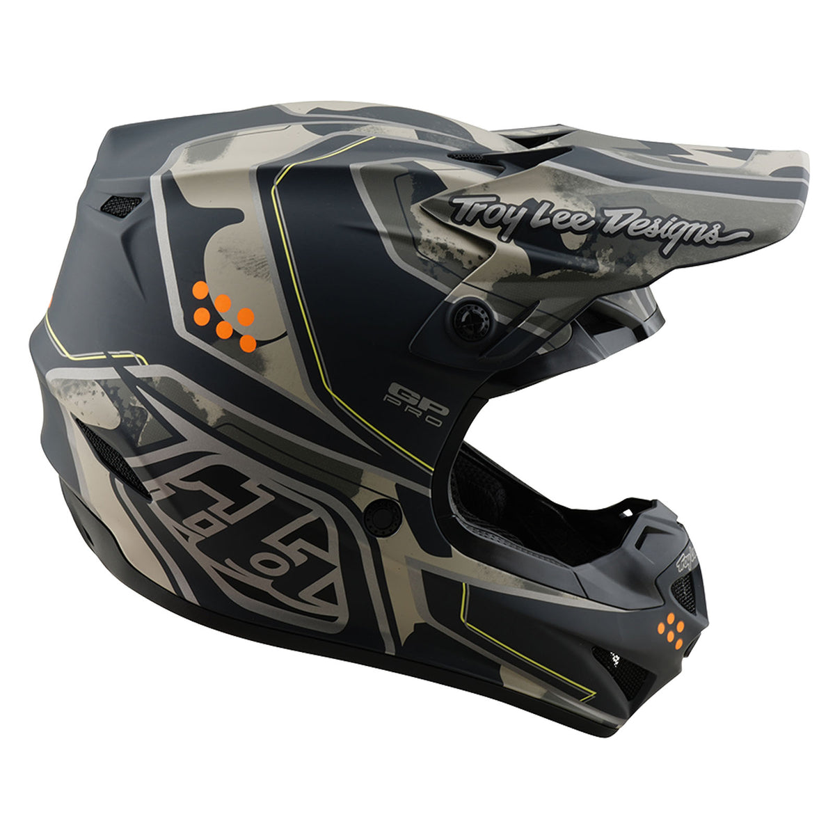 Troy Lee Designs Gp Pro Helmet W/Mips - Trooper - Black / Caper