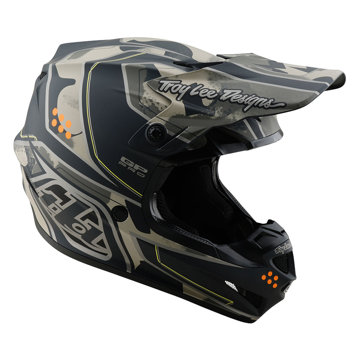 Troy Lee Designs Gp Pro Helmet W/Mips - Trooper - Black / Caper