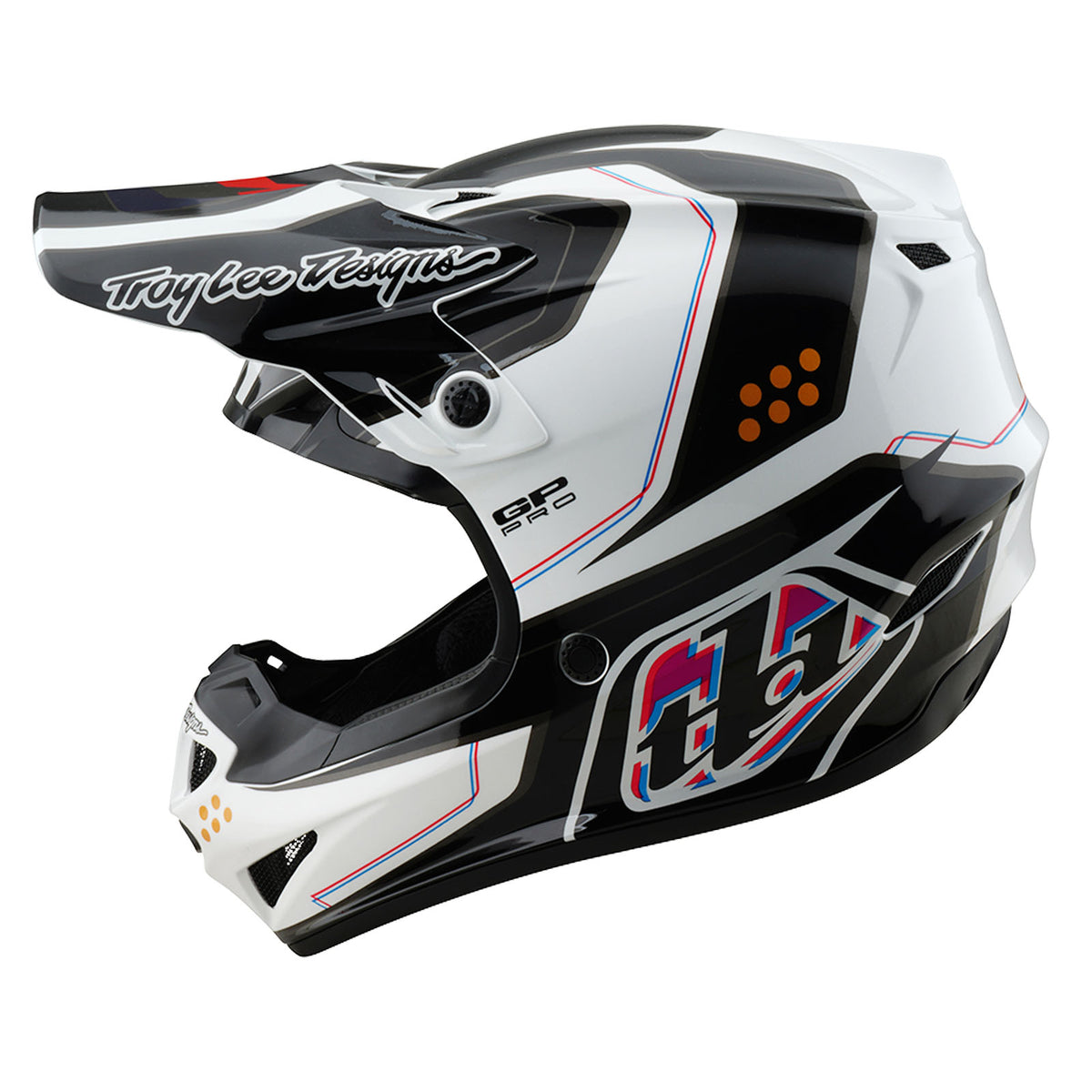 Troy Lee Designs GP Pro Helmet W/ MIPS - Trooper - White