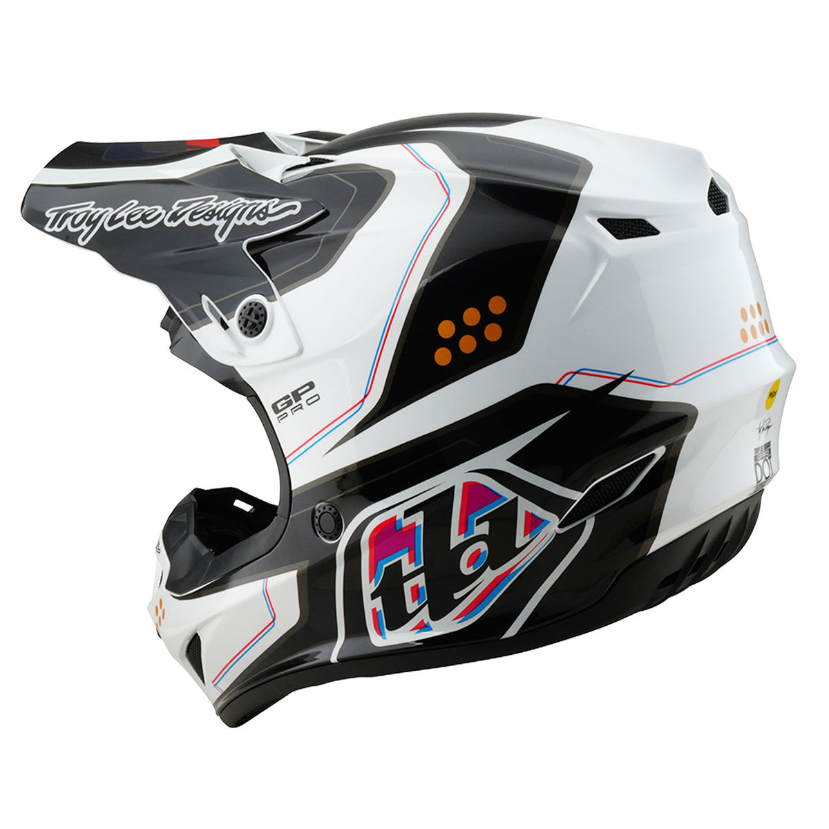 Troy Lee Designs Gp Pro Helmet W/Mips - Trooper - White