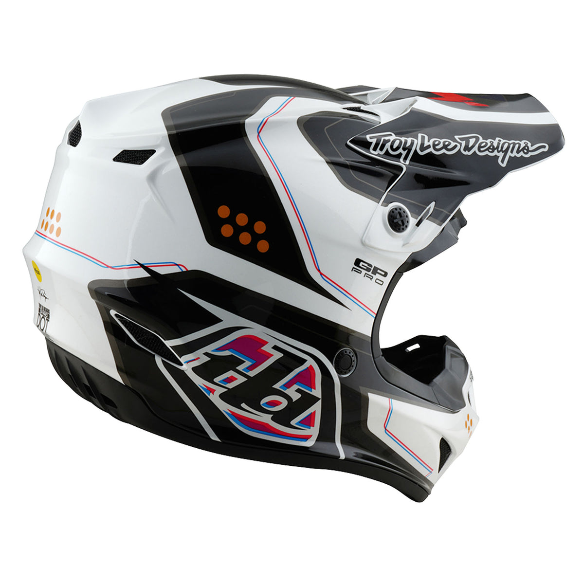 Troy Lee Designs Gp Pro Helmet W/Mips - Trooper - White