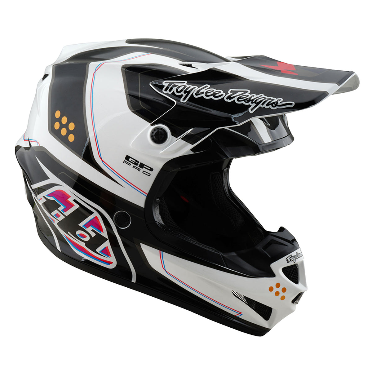 Troy Lee Designs Gp Pro Helmet W/Mips - Trooper - White