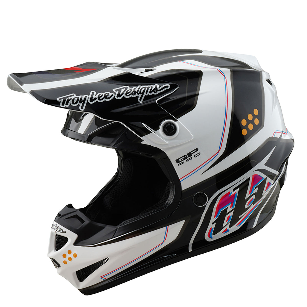 Troy Lee Designs Gp Pro Helmet W/Mips - Trooper - White